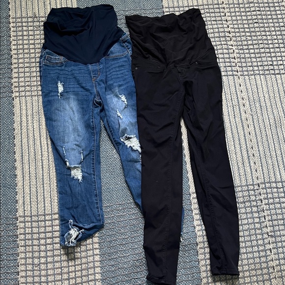 H&M and SONG Maternity Blue and Black Jeans Set - Picture 1 of 3